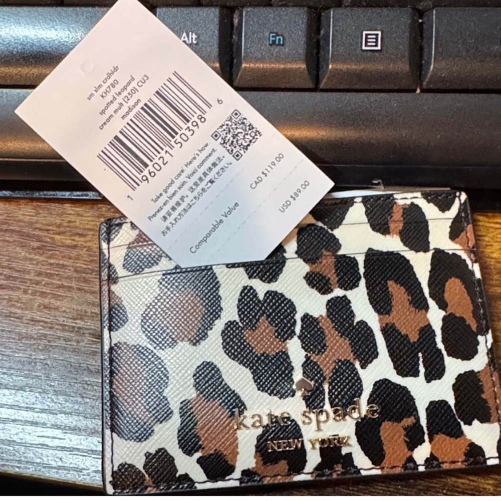 Kate Spade Animal Print Card Holder
